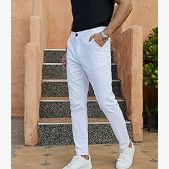 Mens Fashion Slim Fit Stretch Golf Pant size large - Picture 4 of 4